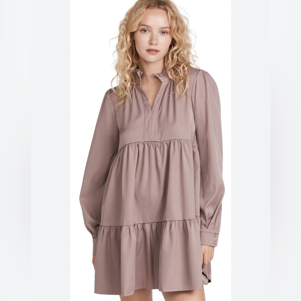 En Saison mini tiered dress, Deep purple, size small